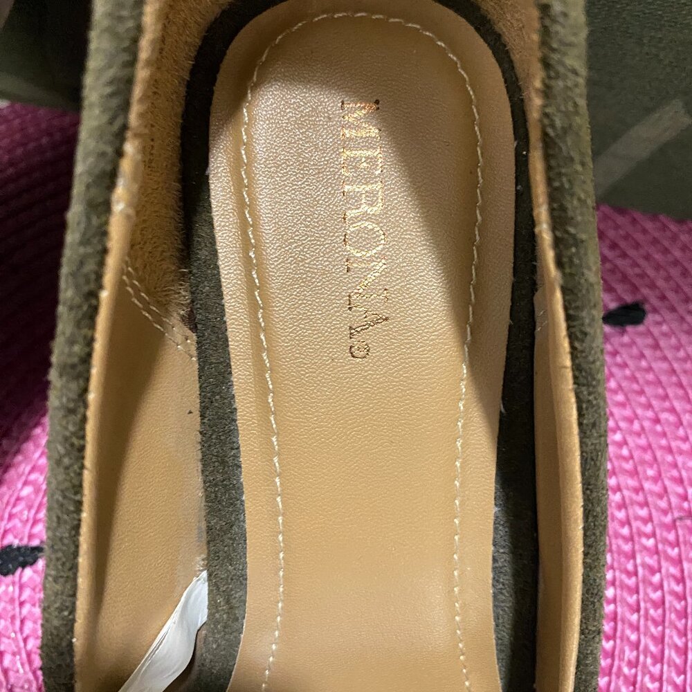 EUC Merona sz 7 1/2 Suede Wedges - Picture 7 of 14